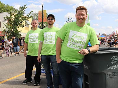 Affinity employees volunteer in the Zero Waste Zone