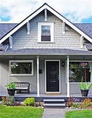 Starter home front door and lawn